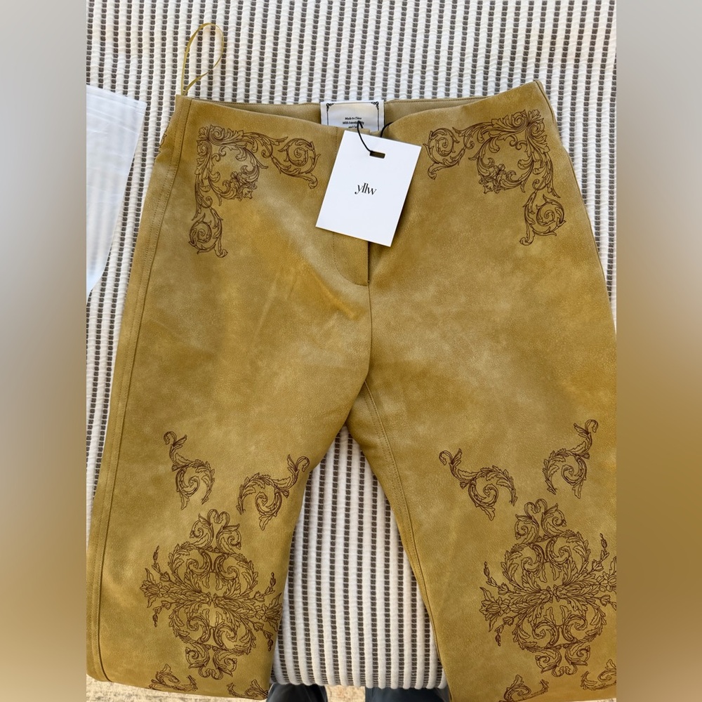 Yellow The Label Seba Embroidered Tan Pants - Picture 6 of 11
